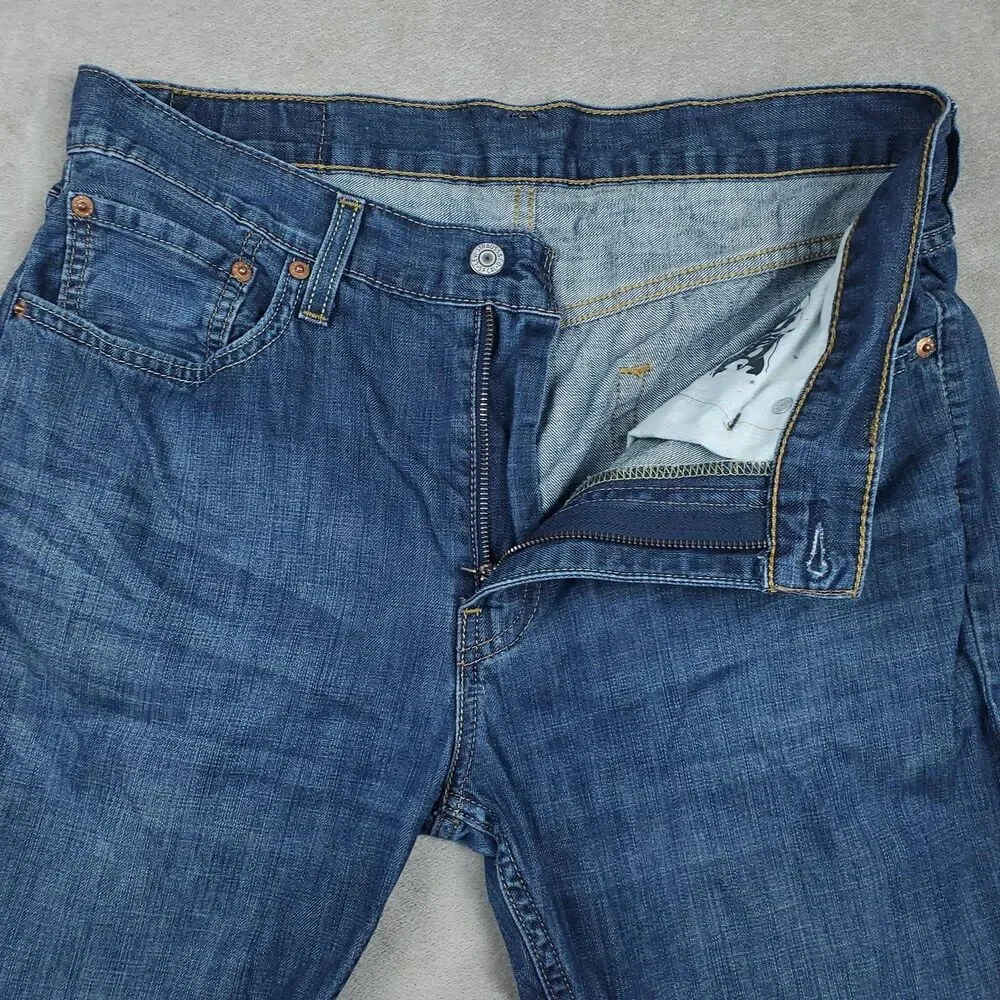 Levis 527 Jeans Mens 32x32 Blue Medium Wash Slim Bootcut Low Rise Zip Fly
